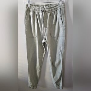 ATHLETA Women's Farallon Draw String Sage Green Athletic Pants, Sweatpants